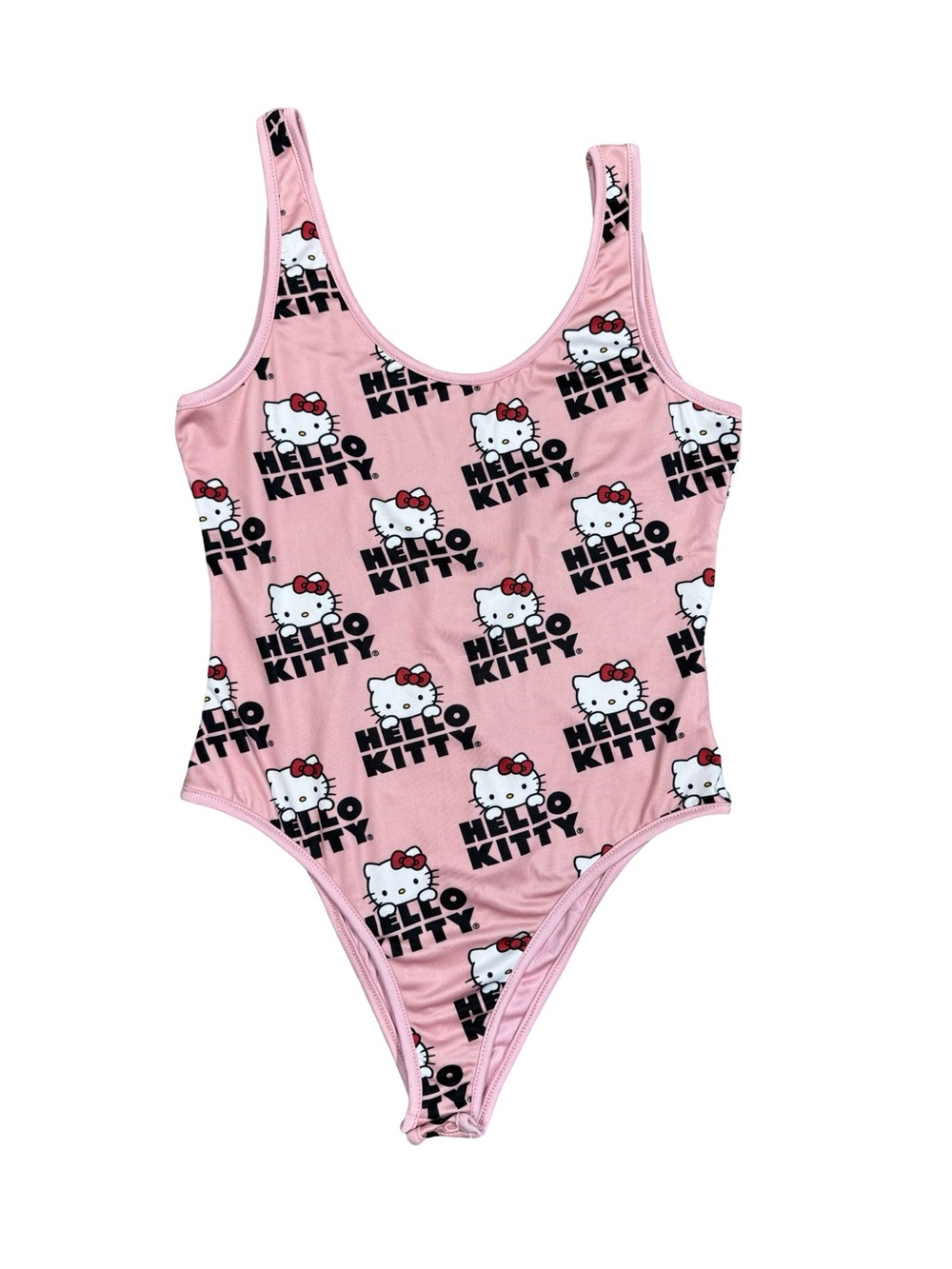 Hello Kitty Pink Logo Print One-Piece